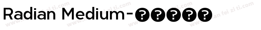 Radian Medium字体转换